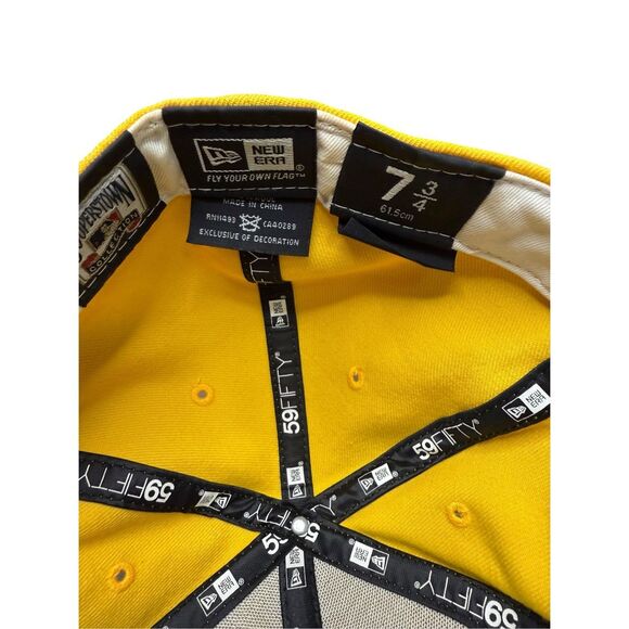 New Era 7 3/4 Anaheim Angels 35th Anniversary MLB Fitted Hat Yellow Black - Picture 5 of 6